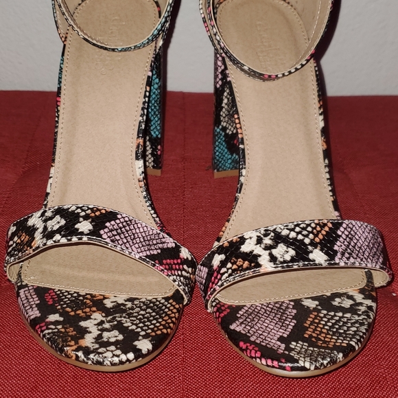 Rainbow Snake Skin Heels - Picture 3 of 4